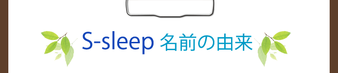 S-sleep 名前の由来